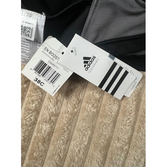 Adidas En Boost High Impact Sports Bra Maximum Support Black Gray 38C NWT - Picture 3 of 6